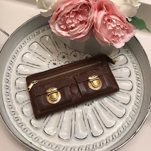 Marc Jacobs Quilted Brown Leather Wallet